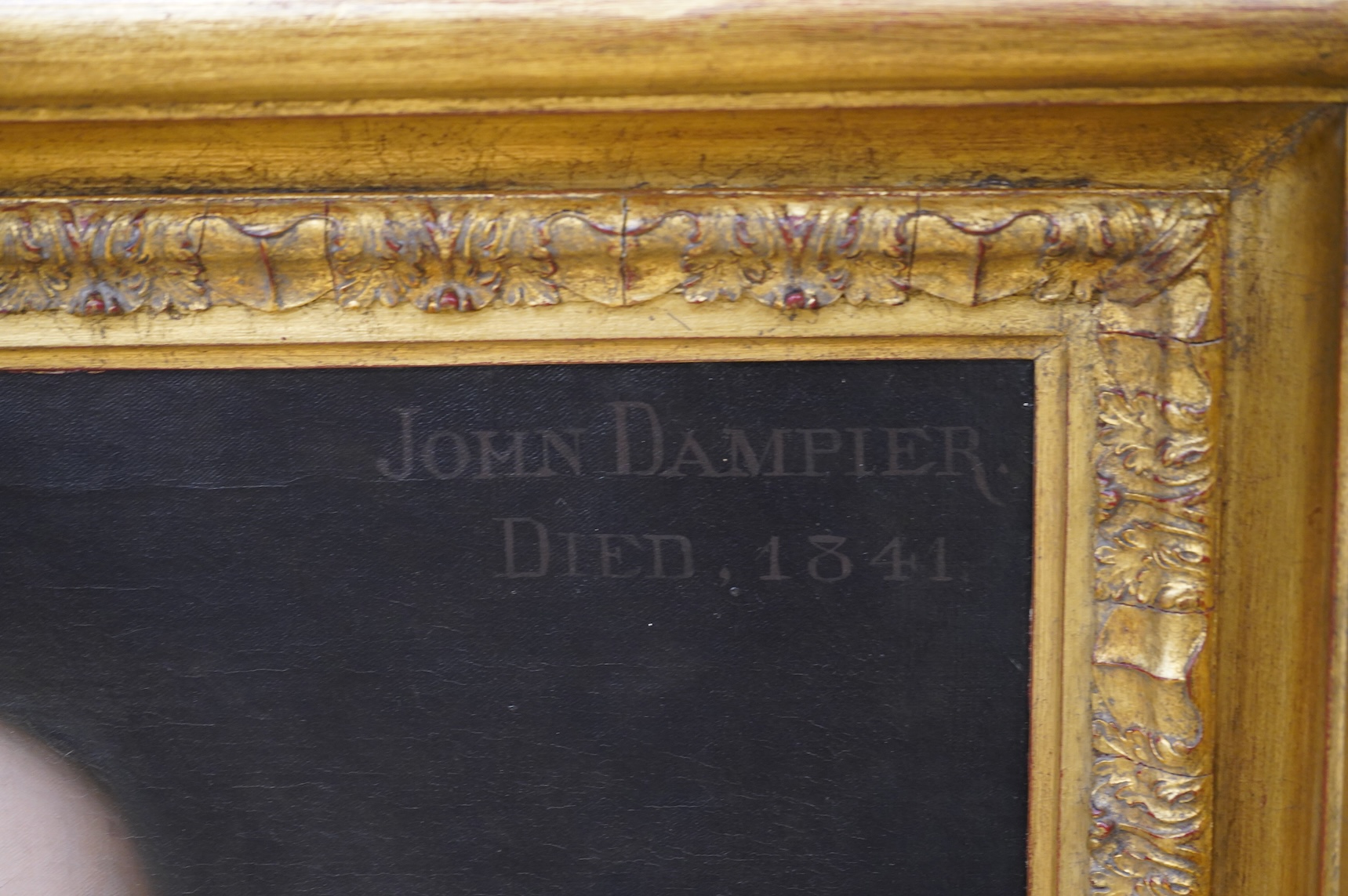 Mid 19th century, English School, Portrait of John Dampier, unsigned, inscribed 'died 1841', 74 x 61cm, oil on canvas, housed in an ornate gilt frame
